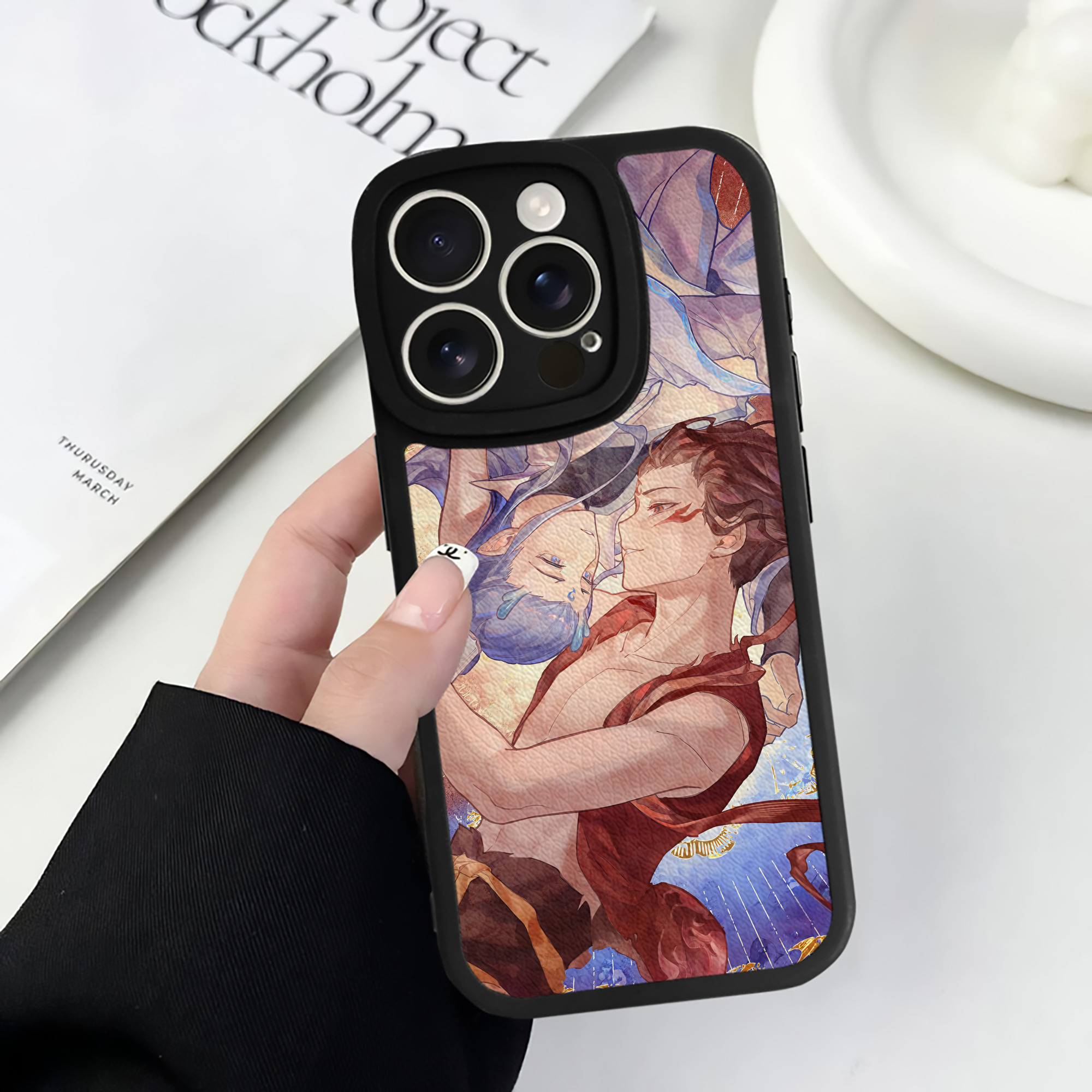 （画像用） Ne Zha 2 ナタ 魔童の大暴れ 【iPhone 16シリーズ対応】シリコンスマホケース（レザー調） 材質：シリコン